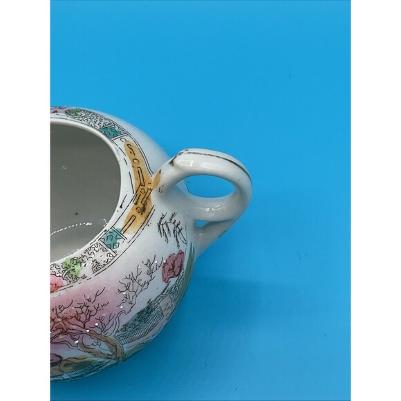 Vintage Japanese Geisha In Boat Porcelain Hand Painted Creamer Made in Japan - Picture 12 of 12